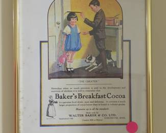 Walter Baker & Co. Ltd. "The Cheater" Baker's Breakfast Cocoa Advertisement