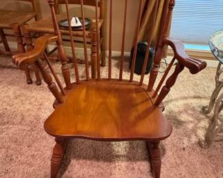 Ethan Allen Windsor Style Spindle Back Rocking Chair