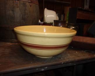 Very Large Yellow Ware Bowl