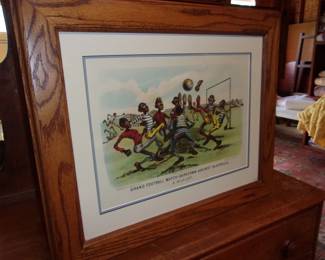 1988 CURRIER & IVES BLACK MEMORABILIA Football Picture
