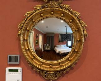 Federal style convex mirror