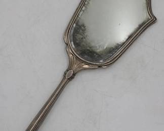 silver vanity mirror