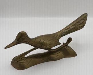 VINTAGE BRASS ROADRUNNER FIGURINE