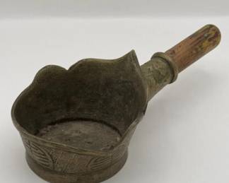 ANTIQUE CHINESE BRASS SILK IRON