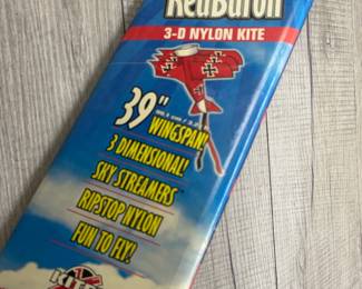 X KITES 39" WINGSPAN 3D RED BARON NYLON KITE NOS