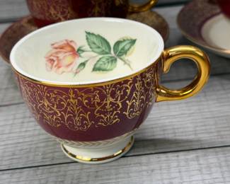 LADY STRATFORD BY HOMER LAUGHLIN CUPS & SAUCERS