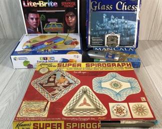 BOARD GAMES LITE BRITE SUPER SPIROGRAPH CHESS