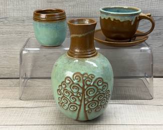 CELTIC MOON HAND CRAFTED STUDIO ART POTTERY