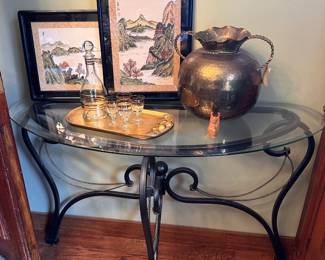 Glass Top Console