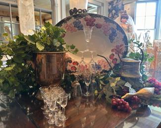 Brass Decor, Ivy, Cordial Glasses