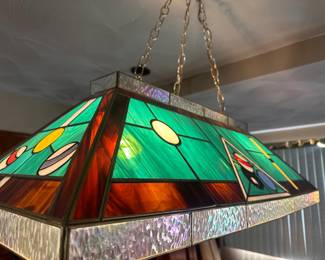Stained Glass Billiard Motif Light