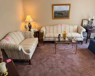 Like new Camel Back Sofa and matching loveseat