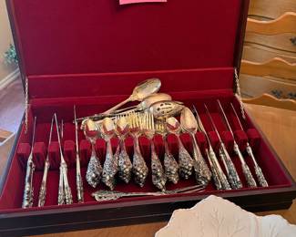 Silverplate "Baroque" flatware set