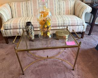 MCM Brass and glass coffee table