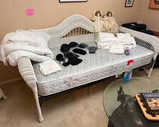 Wicker Day bed with twin mattress included!
