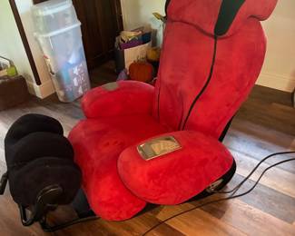 Sharper image, massage chair and foot massager