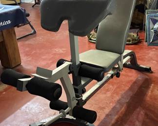 Weight bench, workout equipment