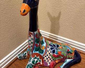 Large Talavera Mexican Pottery Giraffe