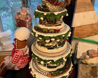Vintage Thomas Kinkade Wonderland Express Christmas Tree Village Train