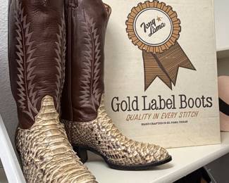 Vintage Tony Lama Snake Skin Boots