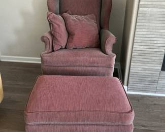 Pretty chair and ottoman