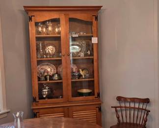 Custom-made hutch with serving pieces