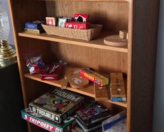 Games and book shelf