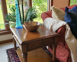 The first of two mid-century end tables by Drexel