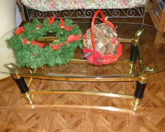 glass top coffee table, etc