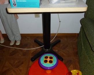 Formica table on iron base