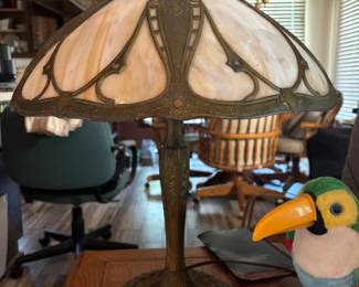 slag glass lamp