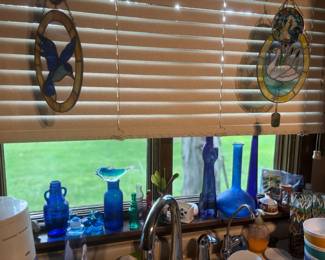 cobalt blue glass jars bottles