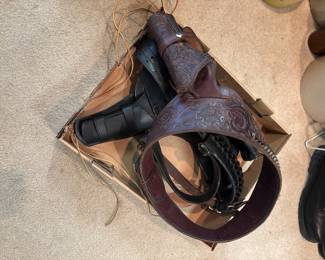 Leather holster belts vintage