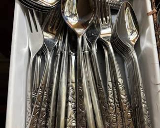 mid century modern flatware Roger bros. navaho brand new old stock