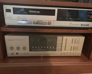 vintage pioneer reciever and panasonic vhs player
