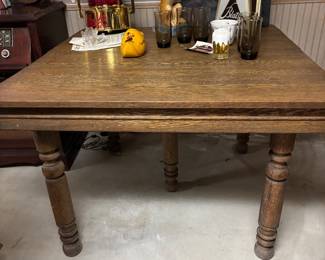 antique quarter sawn oak dining table