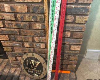 vintage advertising yard sticks