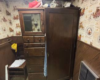 antique wardrobe cabinet oak