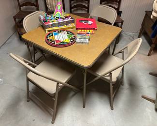 Card table set tin toys