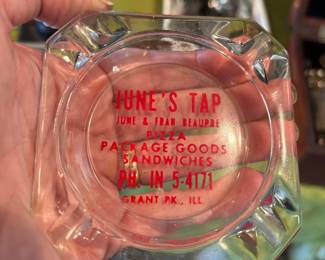 junes tap advertising ashtray grant park IL
