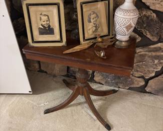 Antique folding mahogany table