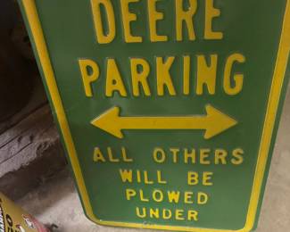 heavy vintage john Deere sign