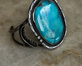 Turquoise & Sterling Cuff Bracelet
