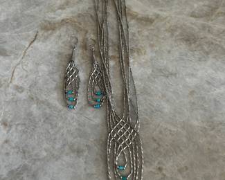 Liquid Silver Necklace Set