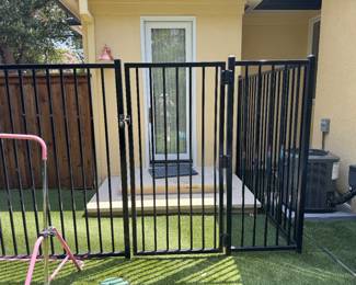 Iron fencing with lock