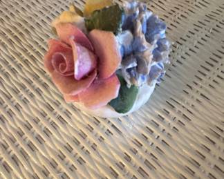 Bone China Floral Bouquet Figurine
