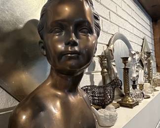 Bronze Bust of a Young Boy