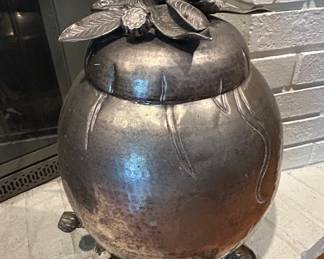 SilverPlated Art Nouveau Urn with Turtle Feet