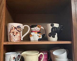 Assorted Novelty Animal Mugs and Creamer