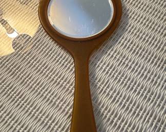 Vintage Celluloid and Faux MotherofPearl Hand Mirror Set second image